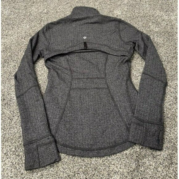 Lululemon Define Jacket Heathered Herringbone Heathered Black Size 6 EUC - Picture 3 of 5